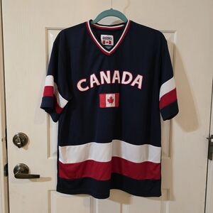Canada Navy Blue and Red Men's Jersey